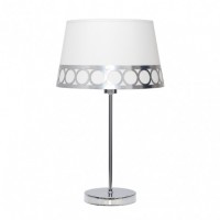Distribuidor - Lâmpadas Diversas | Sobre Mesas Clássicas | SOBREMESA DALIA 1XE14 BLANCO/PLATA 44X25X25 CM Ref: 114871010